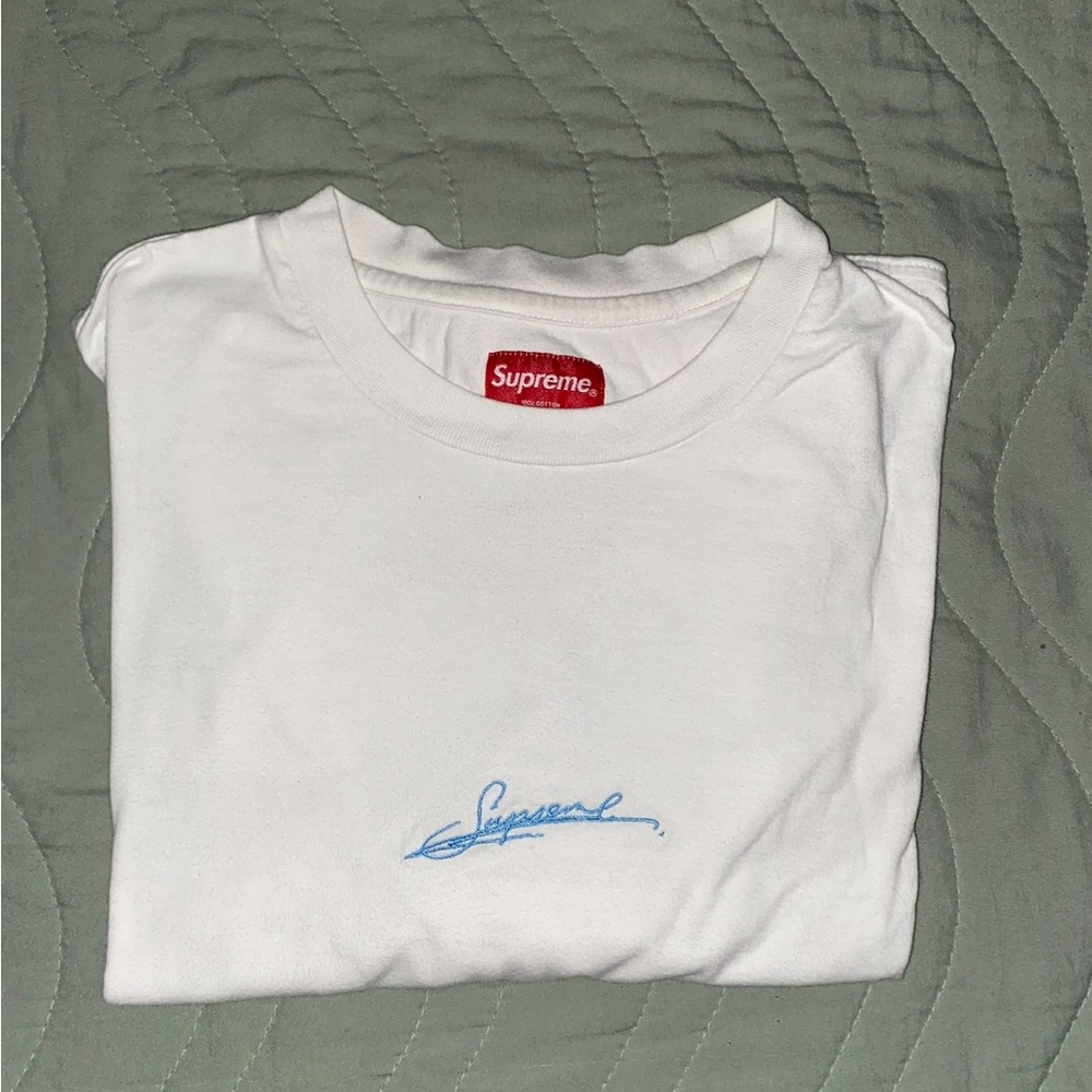 White Supreme Signature Tee